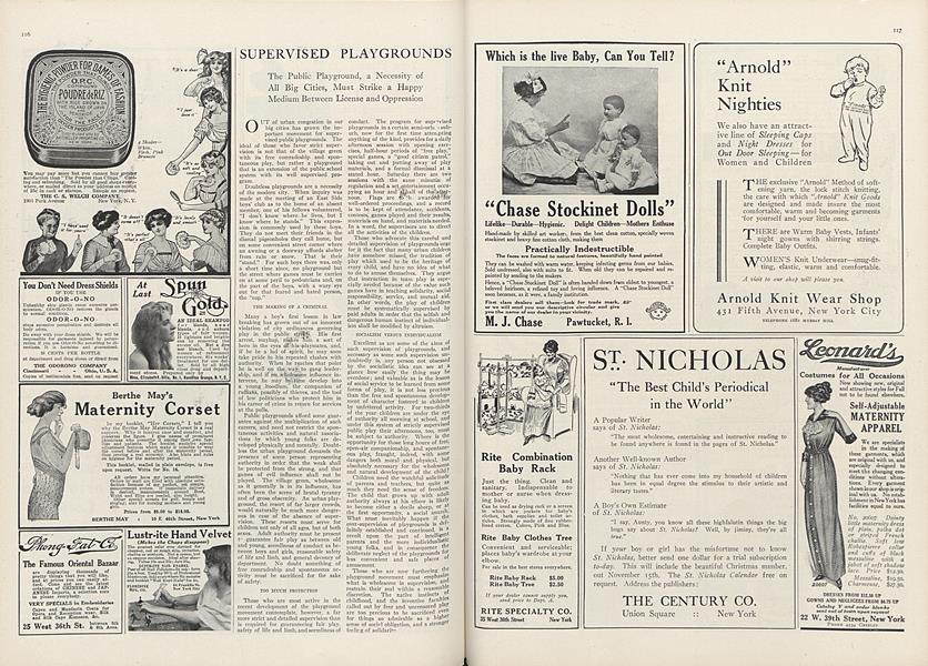 Supervised Playgrounds | Vogue | November 1, 1912