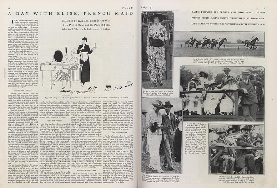 A Day with Elise, French Maid | Vogue | July 15, 1914