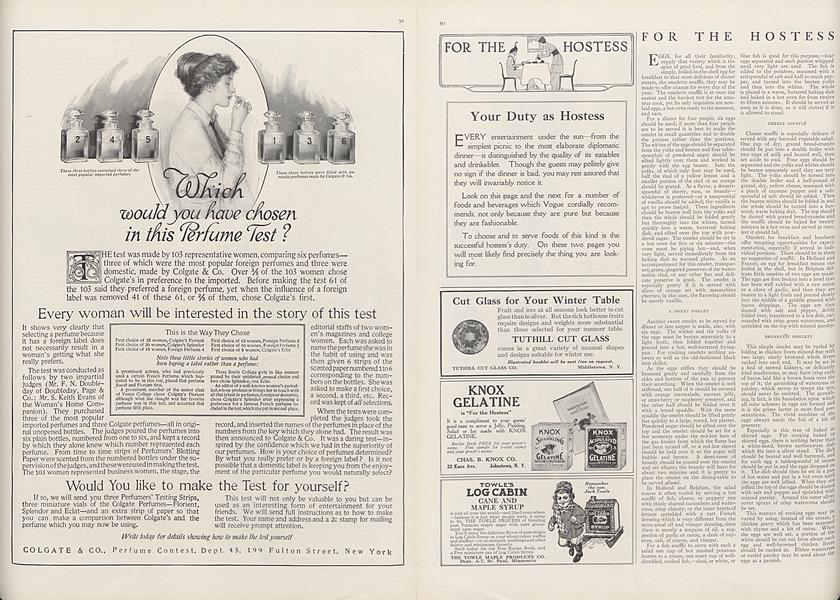 For the Hostess | Vogue | October 15, 1914