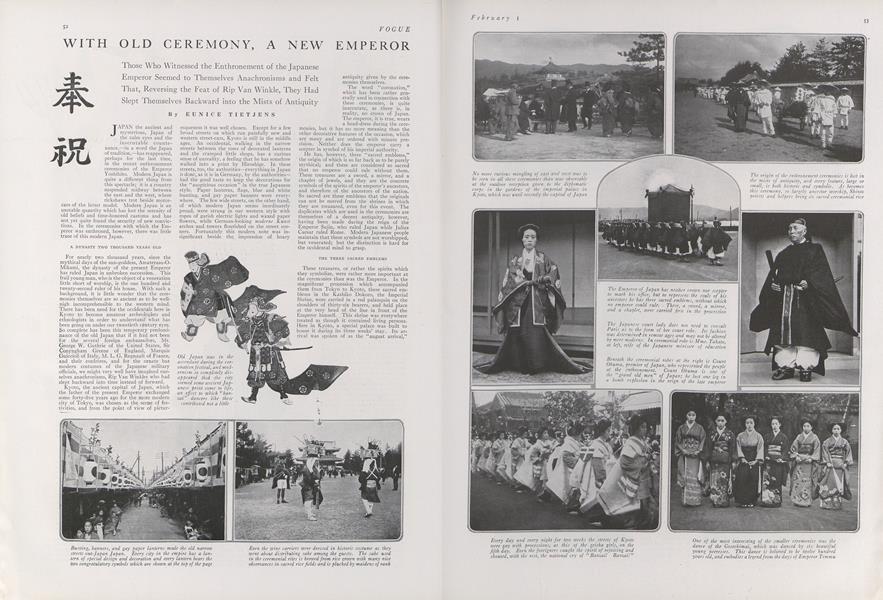 With Old Ceremony, a New Emperor | Vogue | February 1, 1916