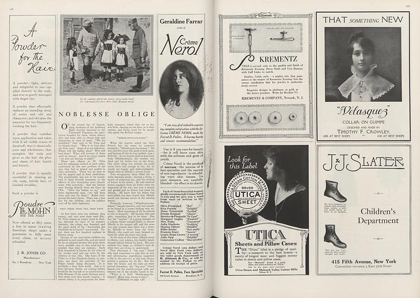 Noblesse Oblige Vogue April 1 1916