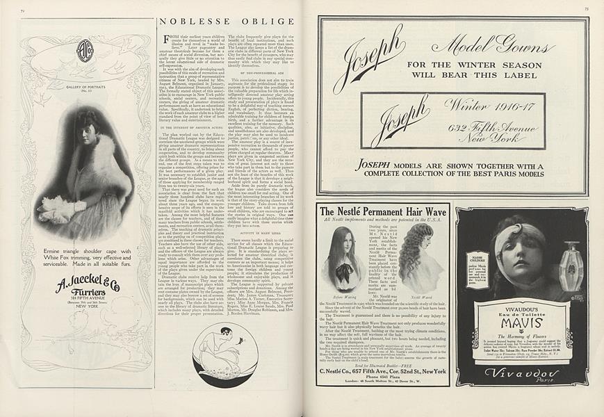 Noblesse Oblige | Vogue | August 15, 1916