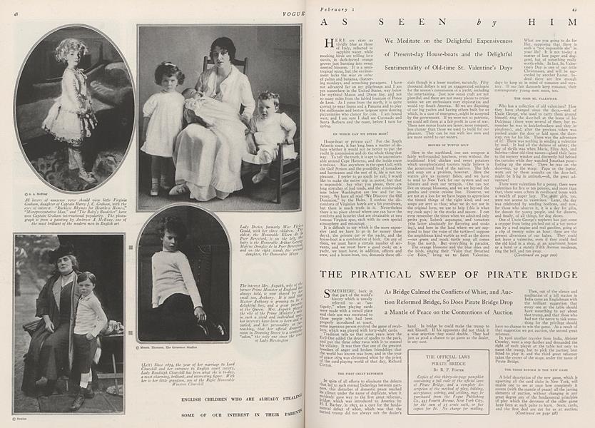 The Game of Pirate Bridge | Vogue | February 1, 1917