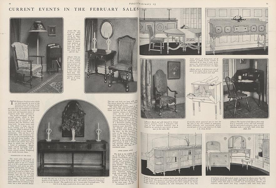 Current Events In The February Sales Vogue February 15 1917
