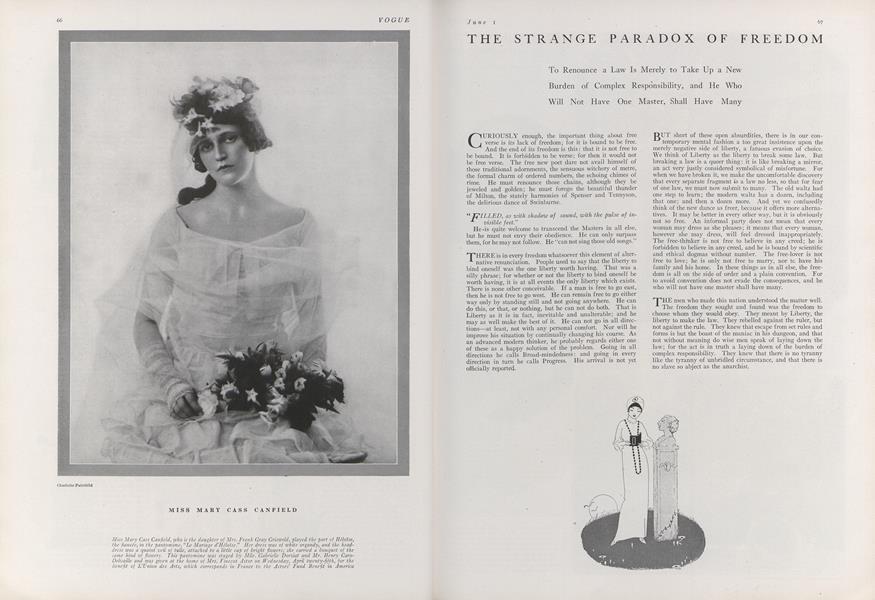 The Strange Paradox of Freedom | Vogue | June 1, 1917