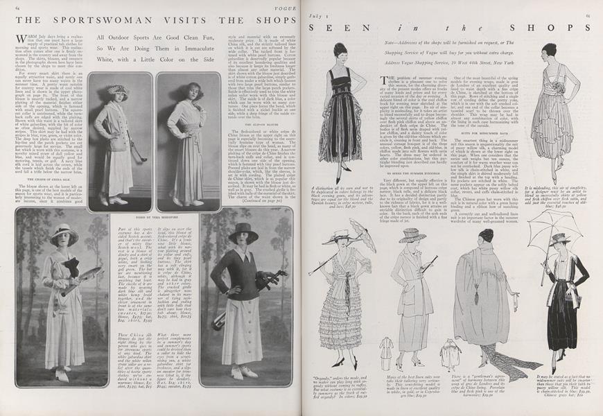 Seen in the Shops | Vogue | July 1, 1917