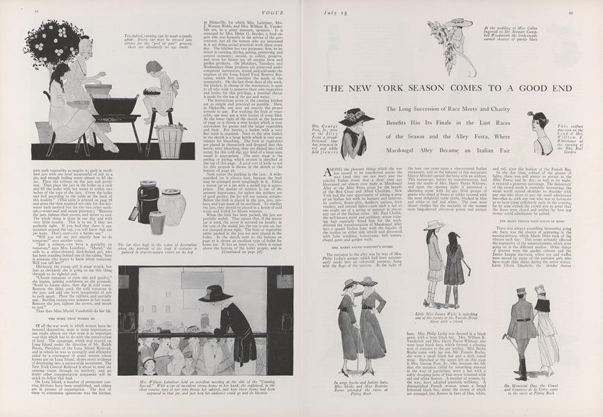 The New York Season Comes to a Good End