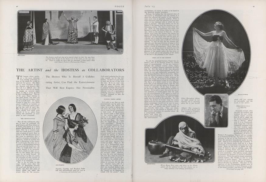 The Artist and the Hostess as Collaborators