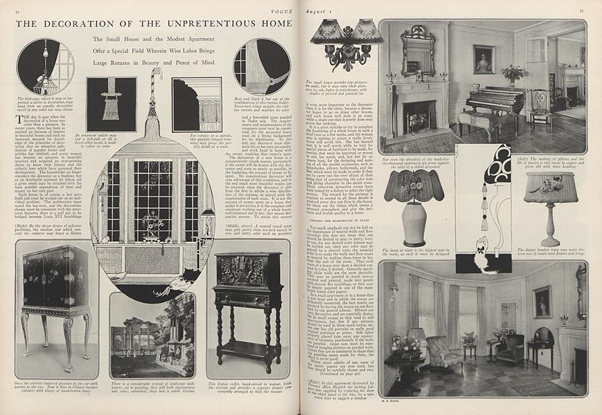 The Decoration of the Unpretentious Home