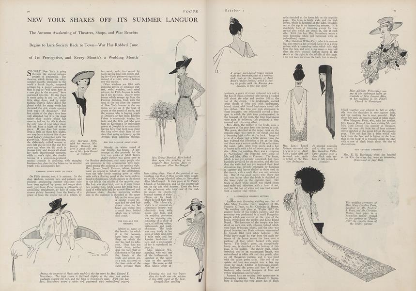 New York Shakes Off Its Summer Languor