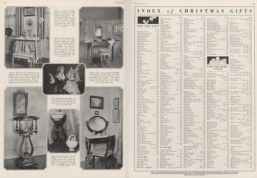 Christmas Gifts Vogue December 1, 1917