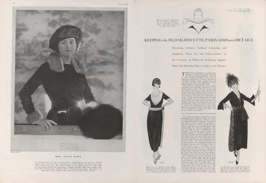 Keeping the Old Silhouette, Paris Adds New Details | Vogue | March 15, 1918