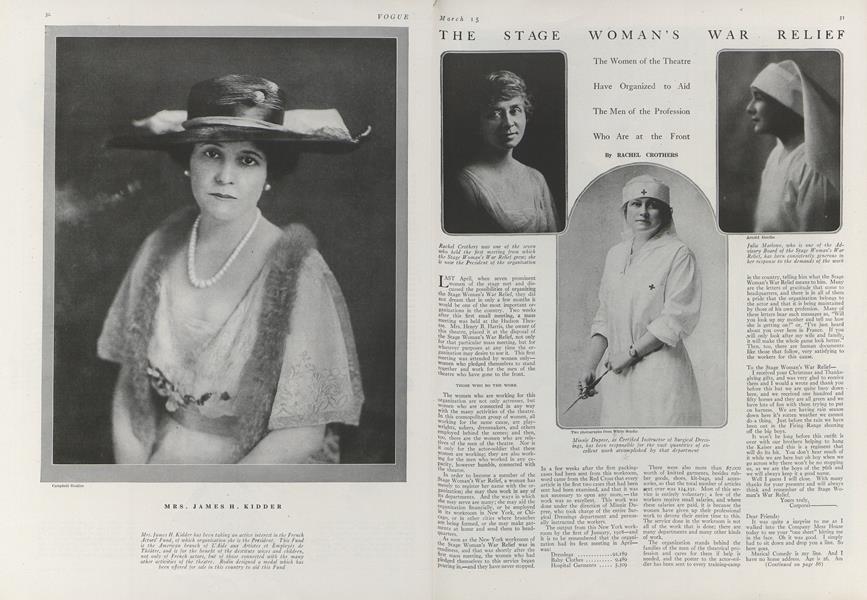 The Stage Woman's War Relief