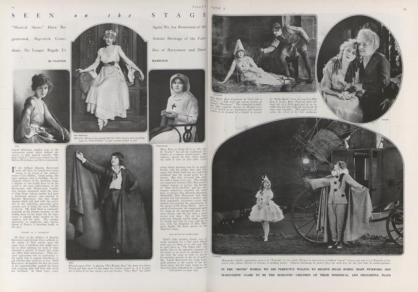 Seen on the Stage | Vogue | April 1, 1918
