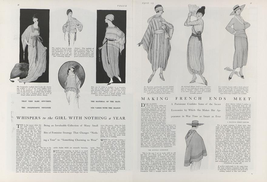 Making French Ends Meet | Vogue | April 15, 1918