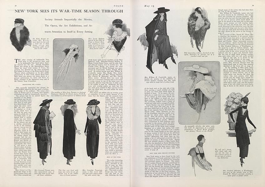 New York Sees Its War-Time Season Through | Vogue | May 15, 1918