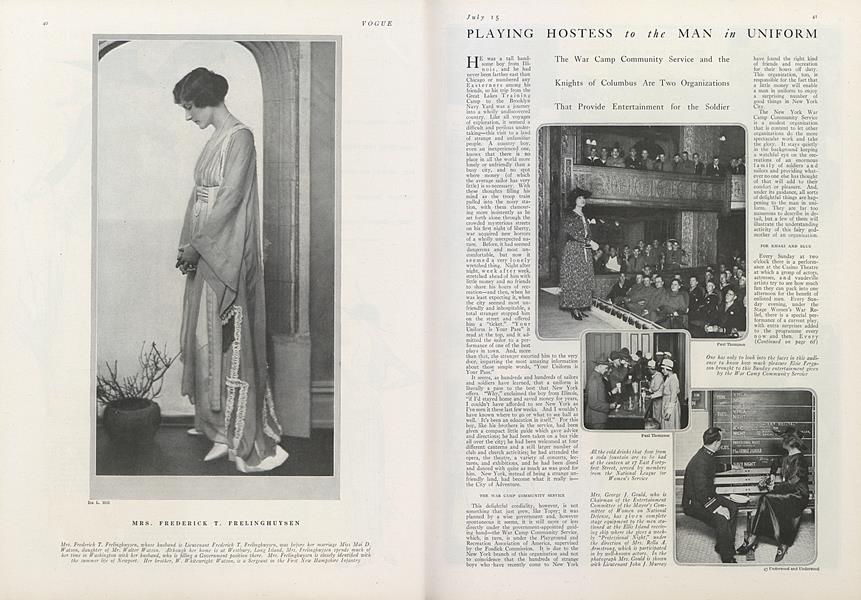 Playing Hostess to the Man in Uniform