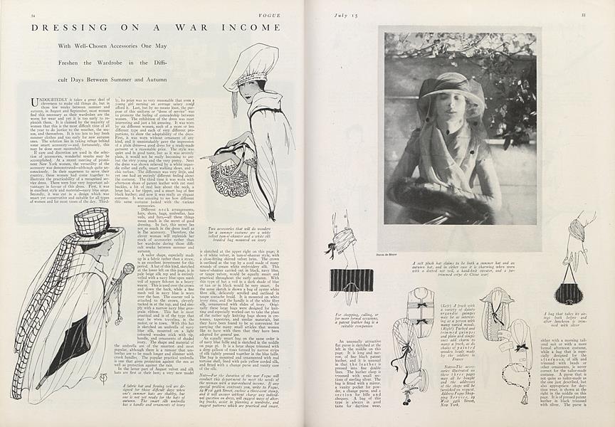 Dressing on a War Income | Vogue | July 15, 1918