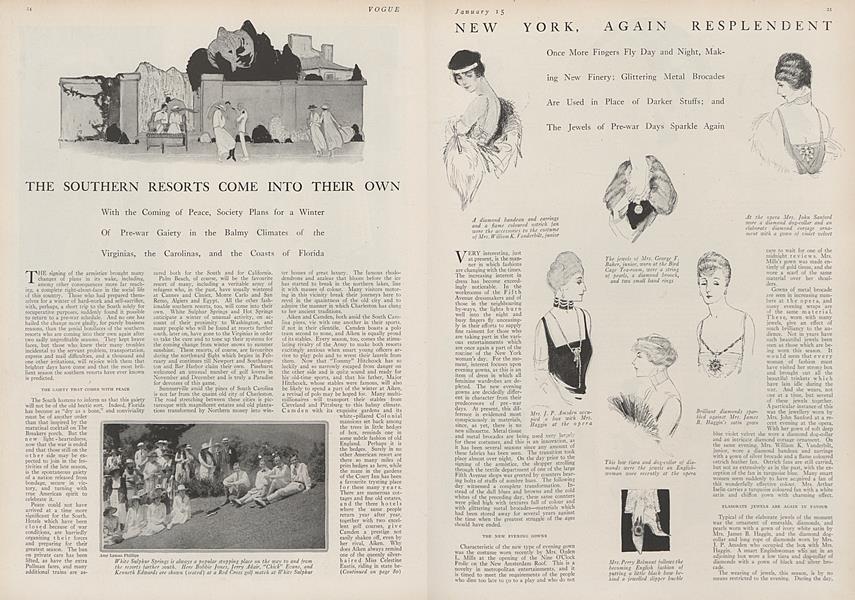 The Southern Resorts Come into Their Own