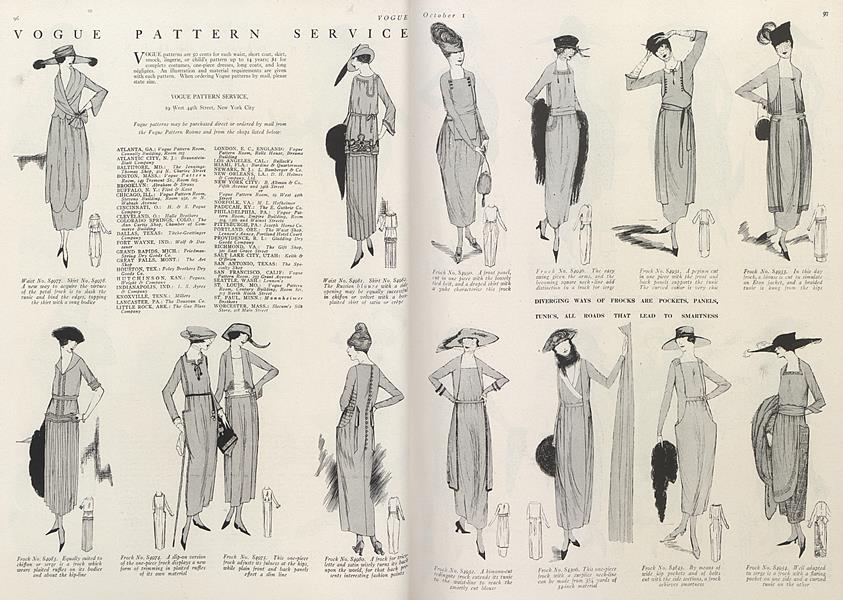 Vogue Pattern Service | Vogue | OCTOBER 1, 1919