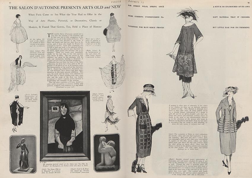 The Salon D'Automne Presents Arts Old and New | Vogue | February 15, 1920