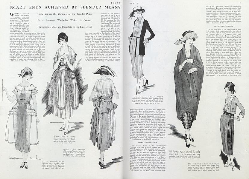 Smart Ends Achieved by Slender Means | Vogue | MAY 1, 1920