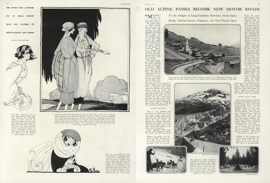 Old Alpine Passes Become New Motor Roads