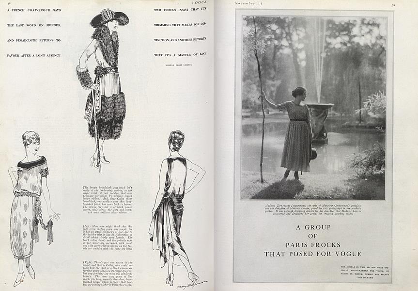 A Group of Paris Frocks that Posed for Vogue