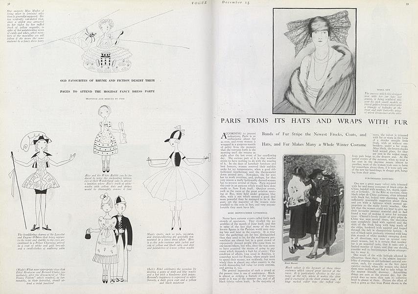 Paris Trims Its Hats and Wraps with Fur