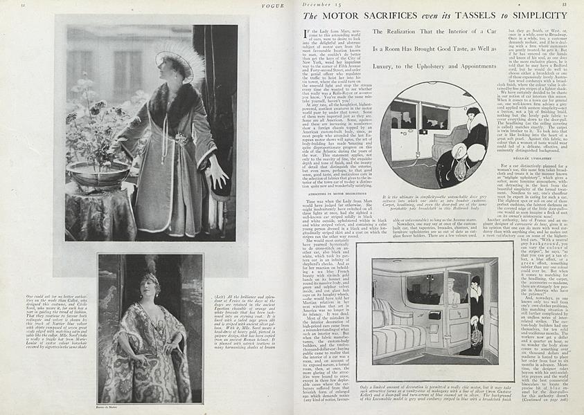 The Motor Sacrifices Even Its Tassels to Simplicity