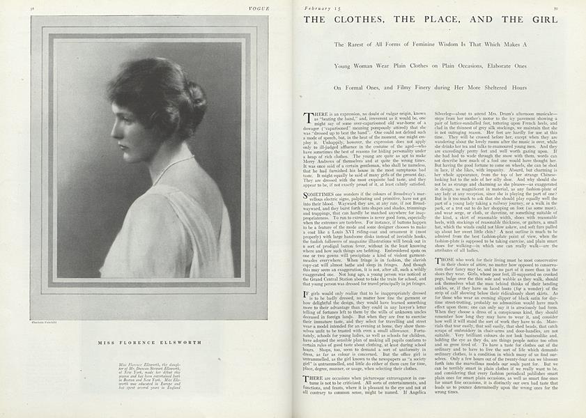 The Clothes, the Place, and the Girl | Vogue | Feb. 15th, 1921