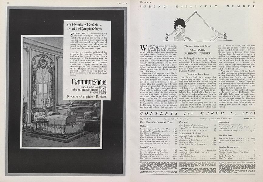 Masthead | Vogue | March 1st, 1921