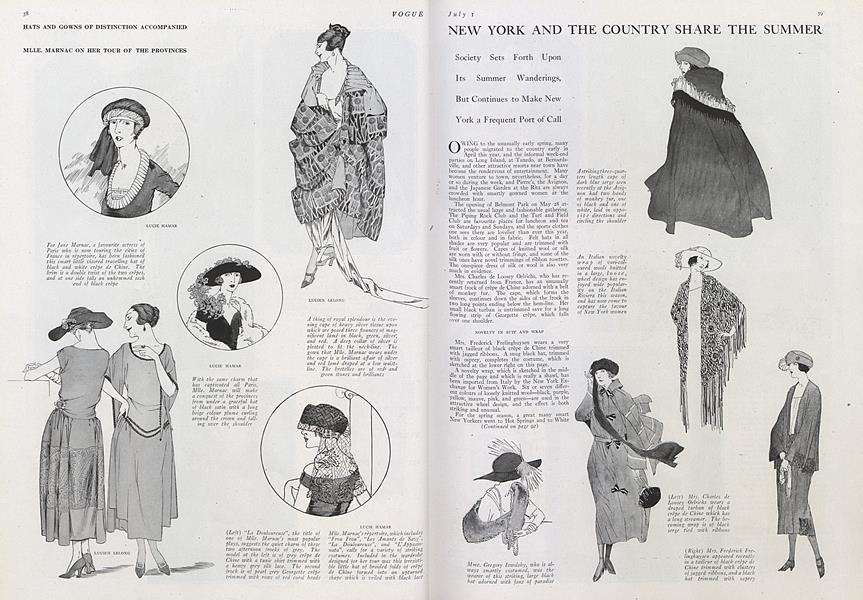 New York and the Country Share the Summer | Vogue | July 1st, 1921