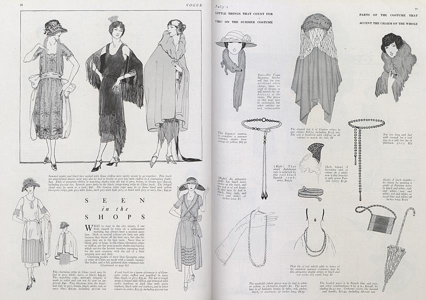 Seen in the Shops | Vogue | July 1st, 1921