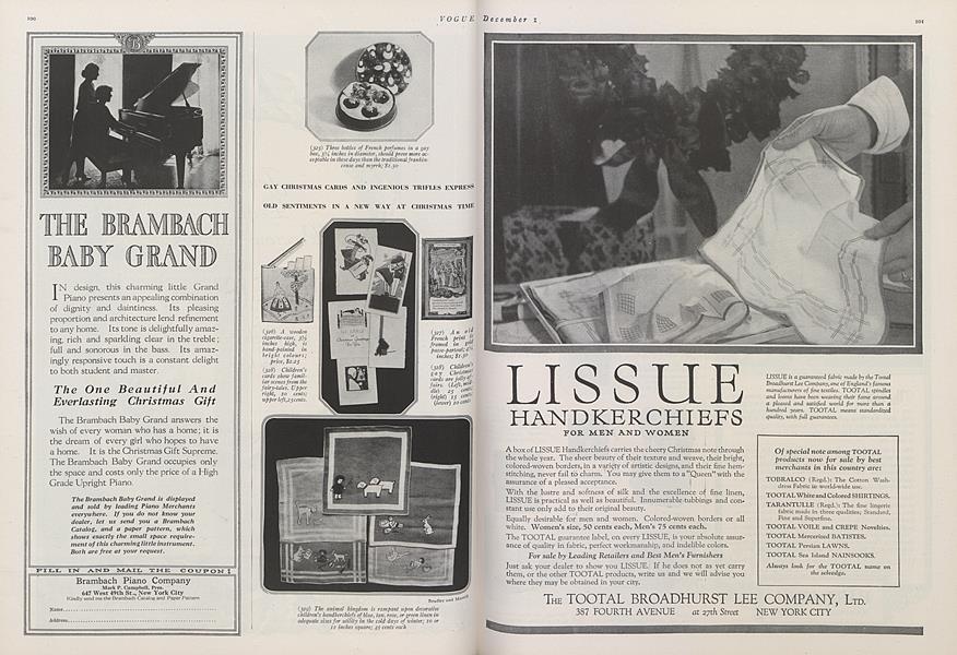 Christmas Gifts Vogue December 1, 1922