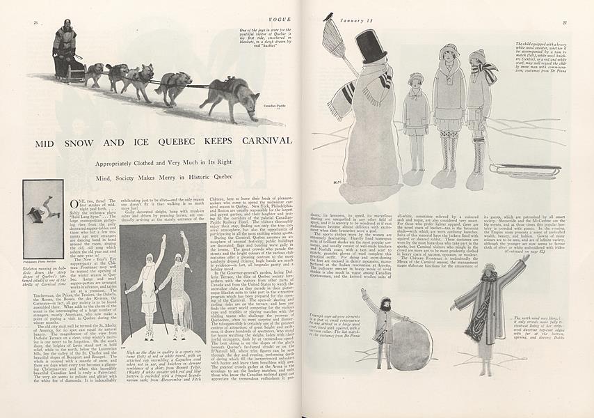 Mid Snow and Ice Quebec Keeps Carnival