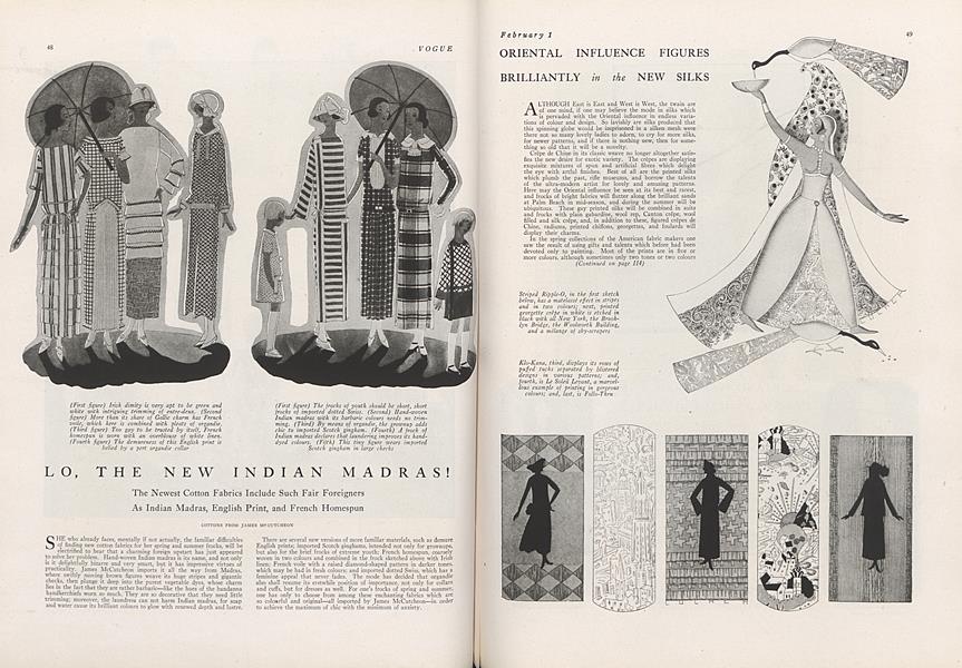 Oriental Influence Figures Brilliantly in the New Silks