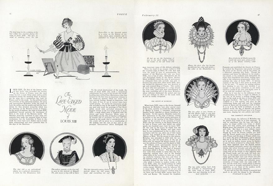 The Lace-Edged Mode of Louis XIII