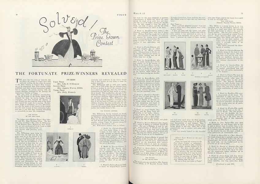 Solved! The Prize Gown Contest