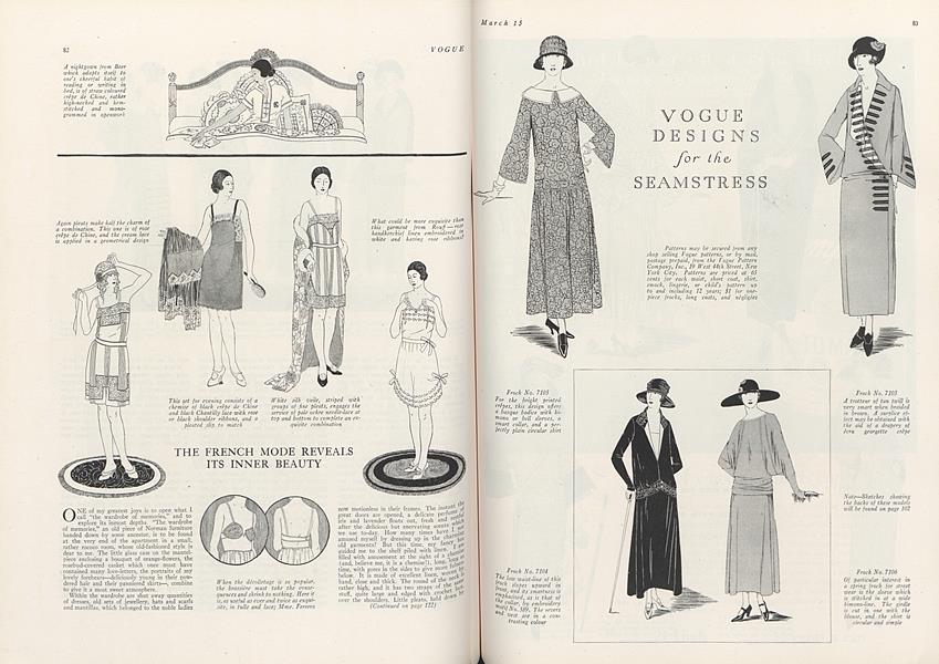 The French Mode Reveals its Inner Beauty | Vogue | March 15, 1923