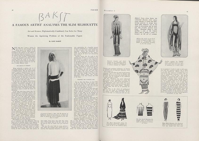 Bakst: A Famous Artist Analyses the Slim Silhouette