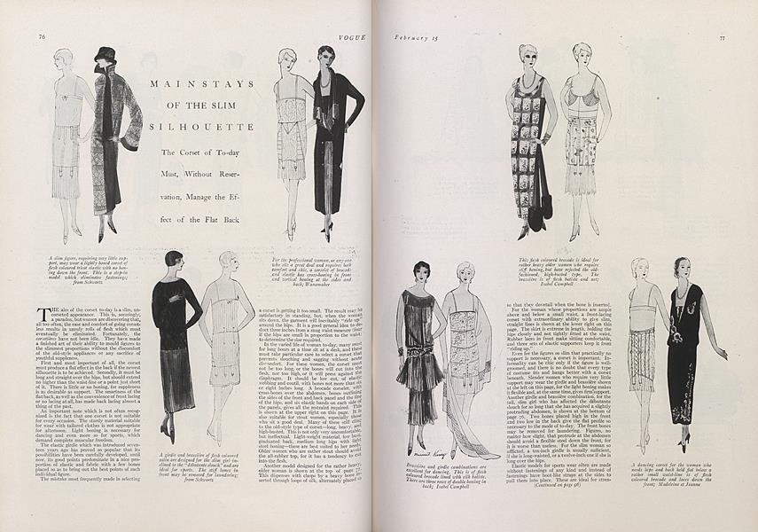 Mainstays of the Slim Silhouette | Vogue | February 15, 1924