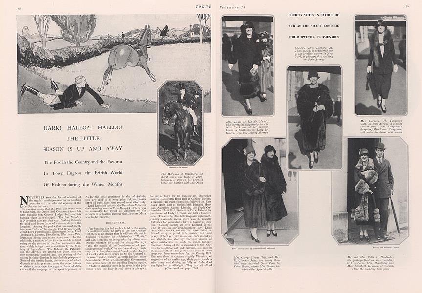 Hark! Halloa! Halloo! The Little Season Is Up and Away