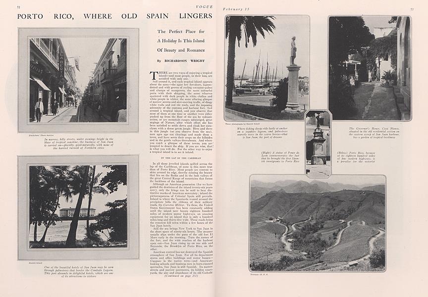 Porto Rico, Where Old Spain Lingers