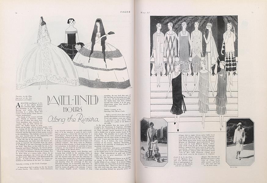 Pastel-Tinted Hours Along the Riviera | Vogue | May 15, 1925
