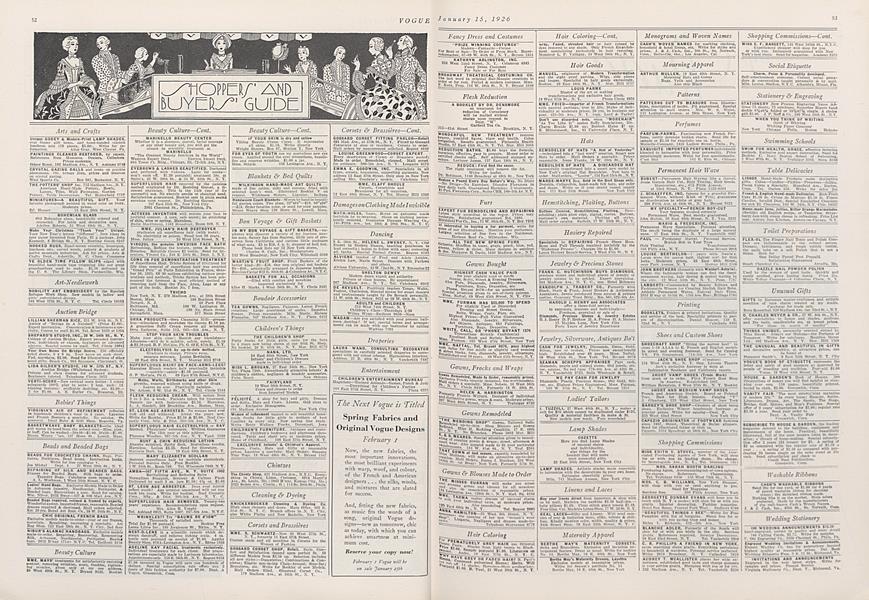 SHOPPERS' AND BUYERS' GUIDE