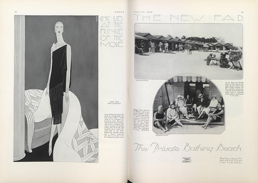 The New Fad The Private Bathing Beach/An Ideal Bathing Beach Planned