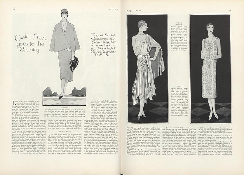 Viola Paris Goes to the Country | Vogue | MAY 1, 1926