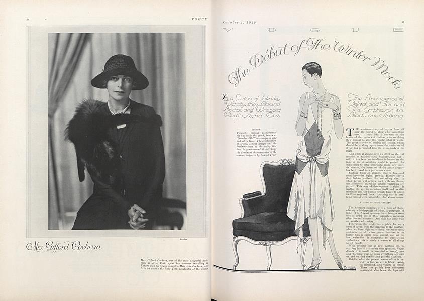 The Debut of the Winter Mode | Vogue | October 1, 1926