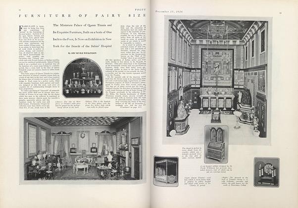 Furniture of Fairy Size